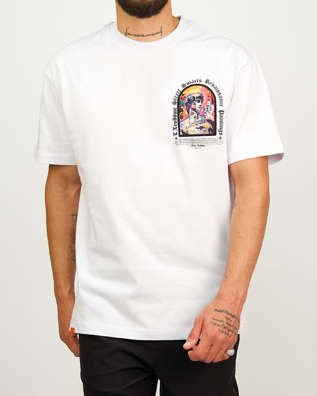 Urban Collage Statue Print T-Shirt