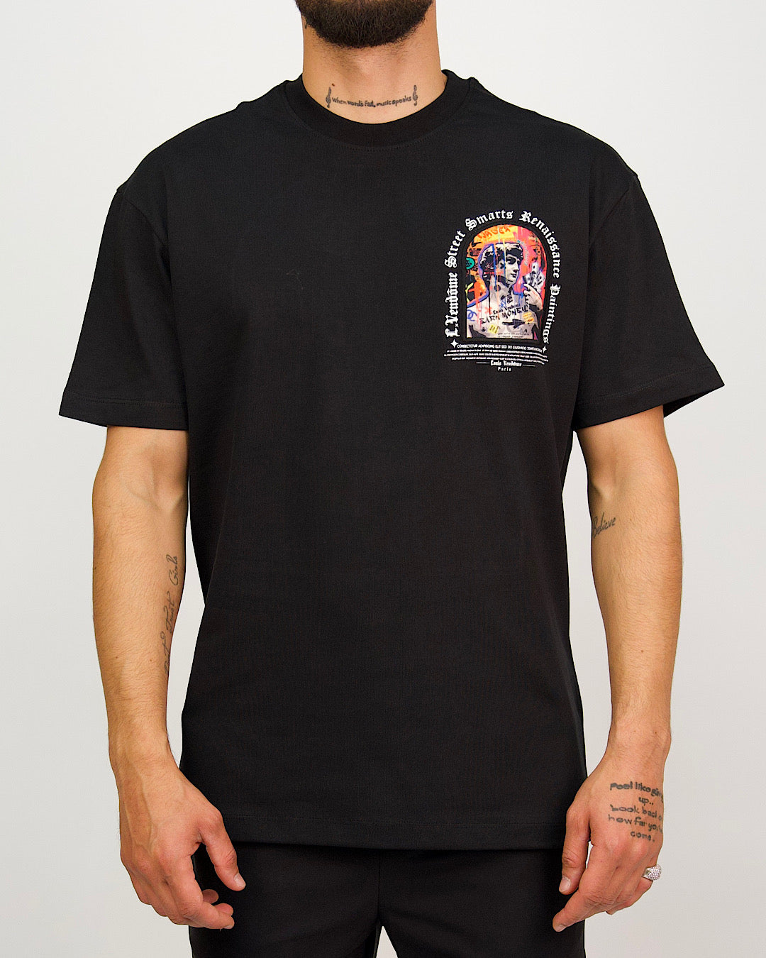 Urban Collage Statue Print T-Shirt