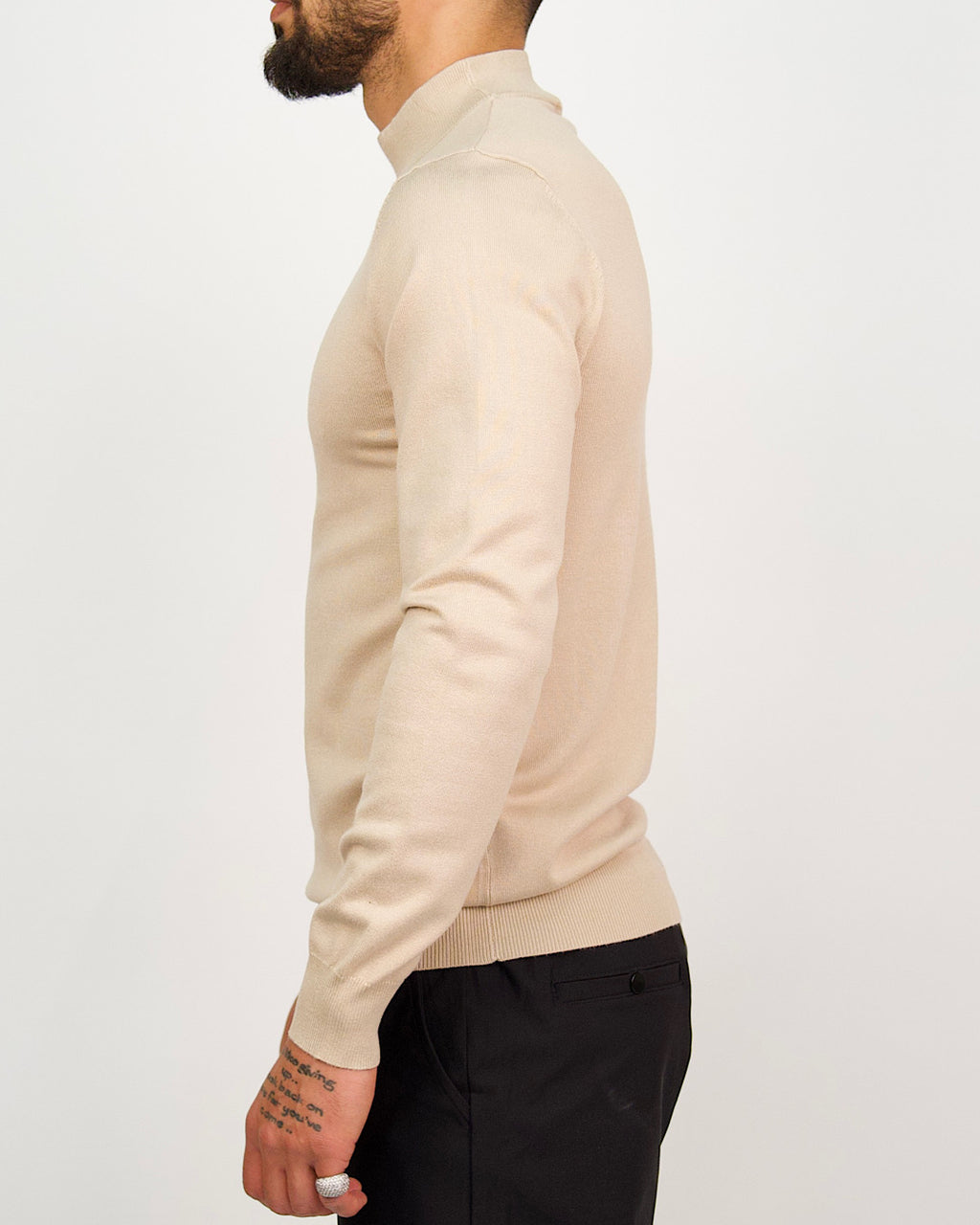 Mock Neck Sweater Apricot
