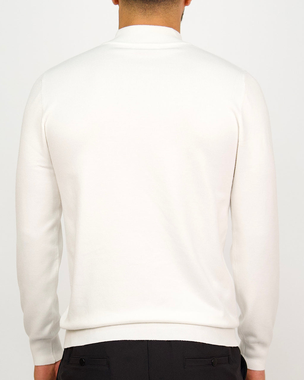 Mock Neck Sweater White