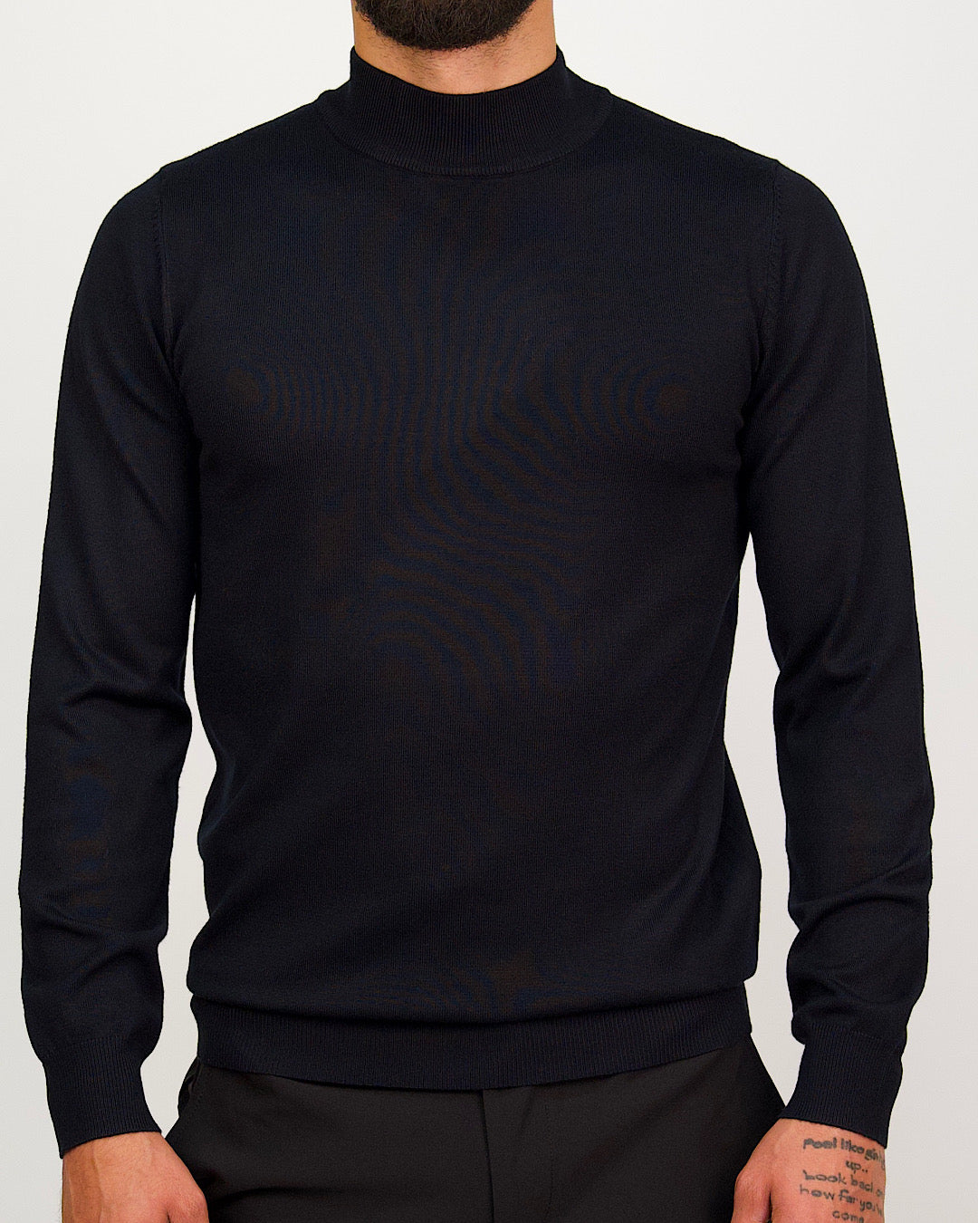 Mock Neck Sweater Navy