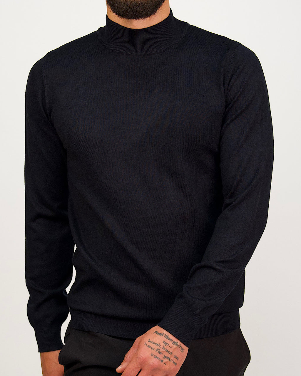 Mock Neck Sweater Navy