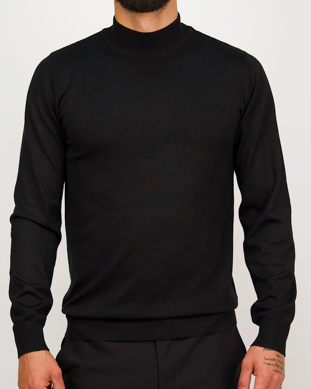 Mock Neck Sweater Black