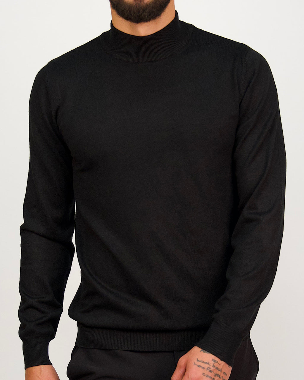 Mock Neck Sweater Black