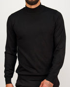 Mock Neck Sweater Black