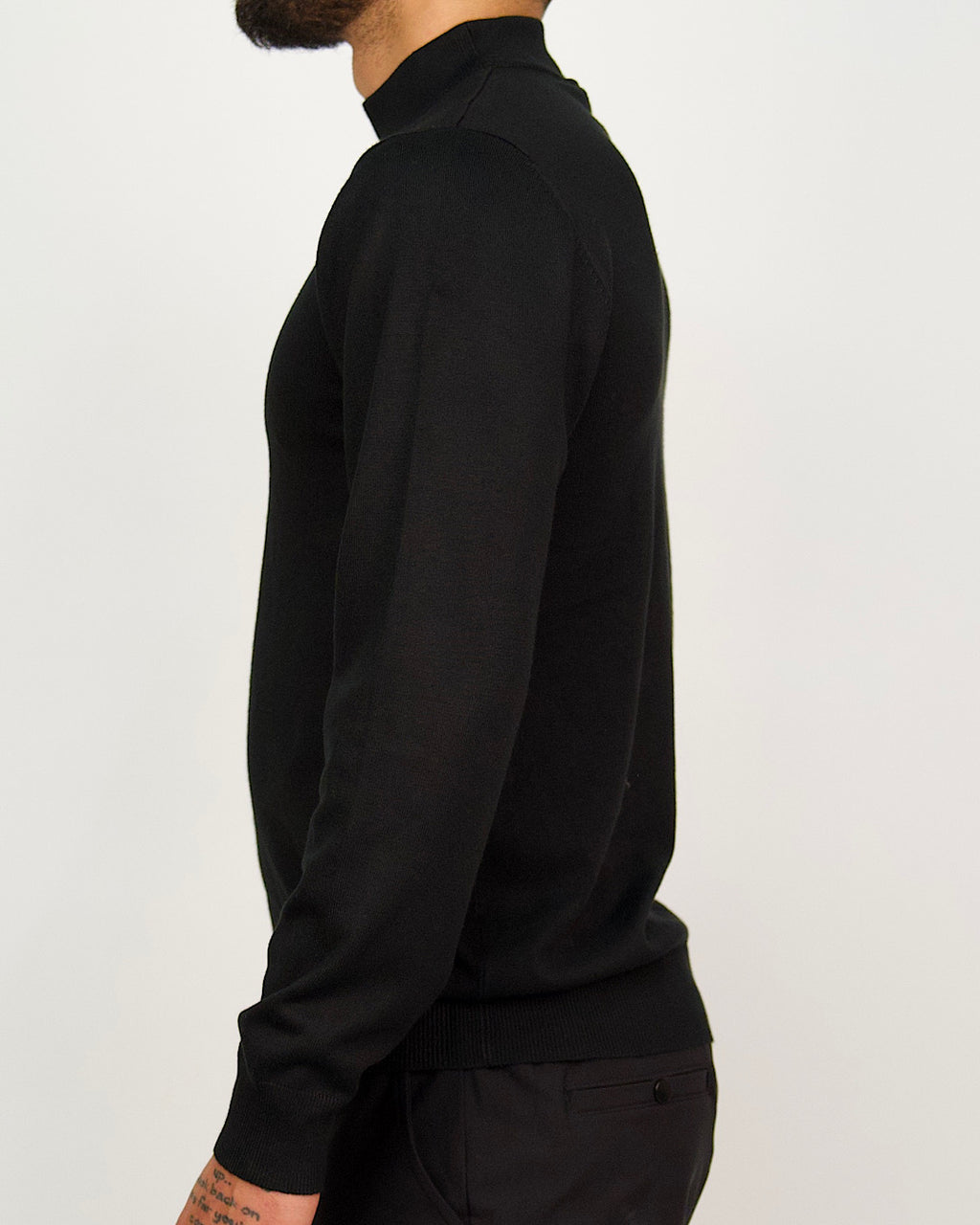 Mock Neck Sweater Black
