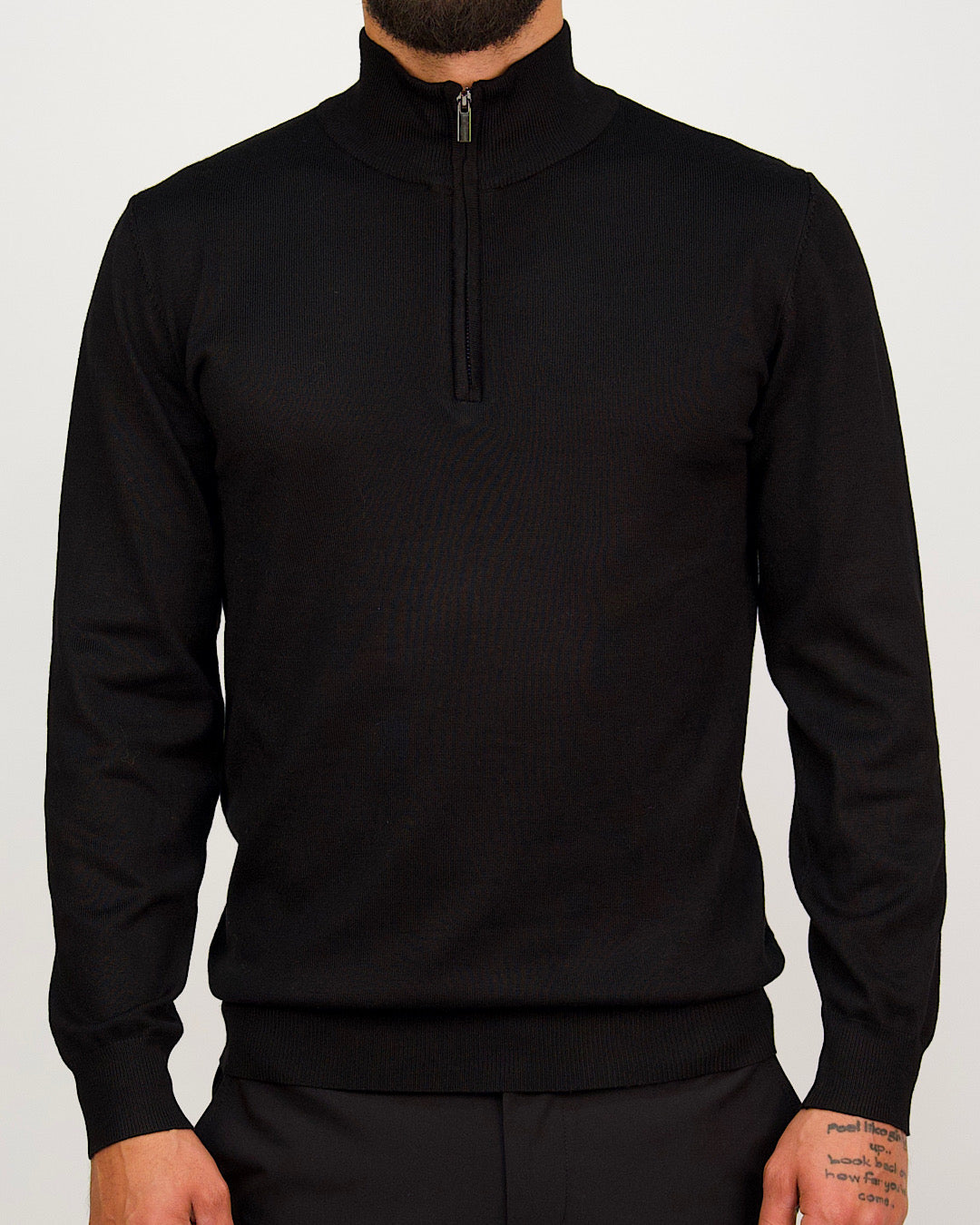 Black Half Zip Sweater