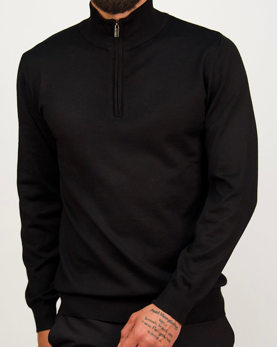 Black Half Zip Sweater