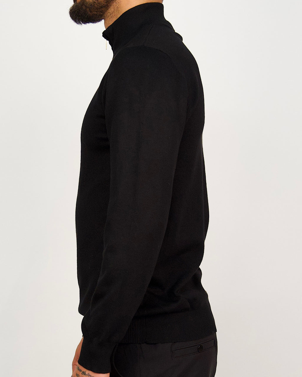 Black Half Zip Sweater