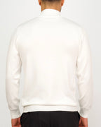 White Half Zip Sweater