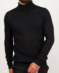 Knitted Roll Neck Sweater Black