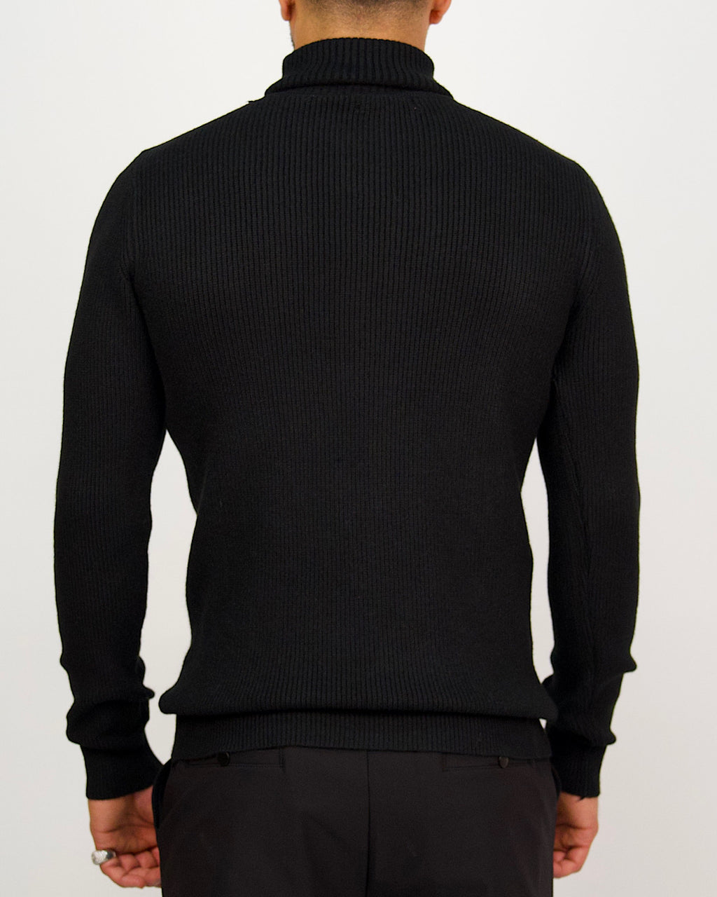 Knitted Roll Neck Sweater Black