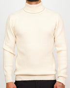 Knitted Roll Neck Sweater White