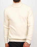 Knitted Roll Neck Sweater White