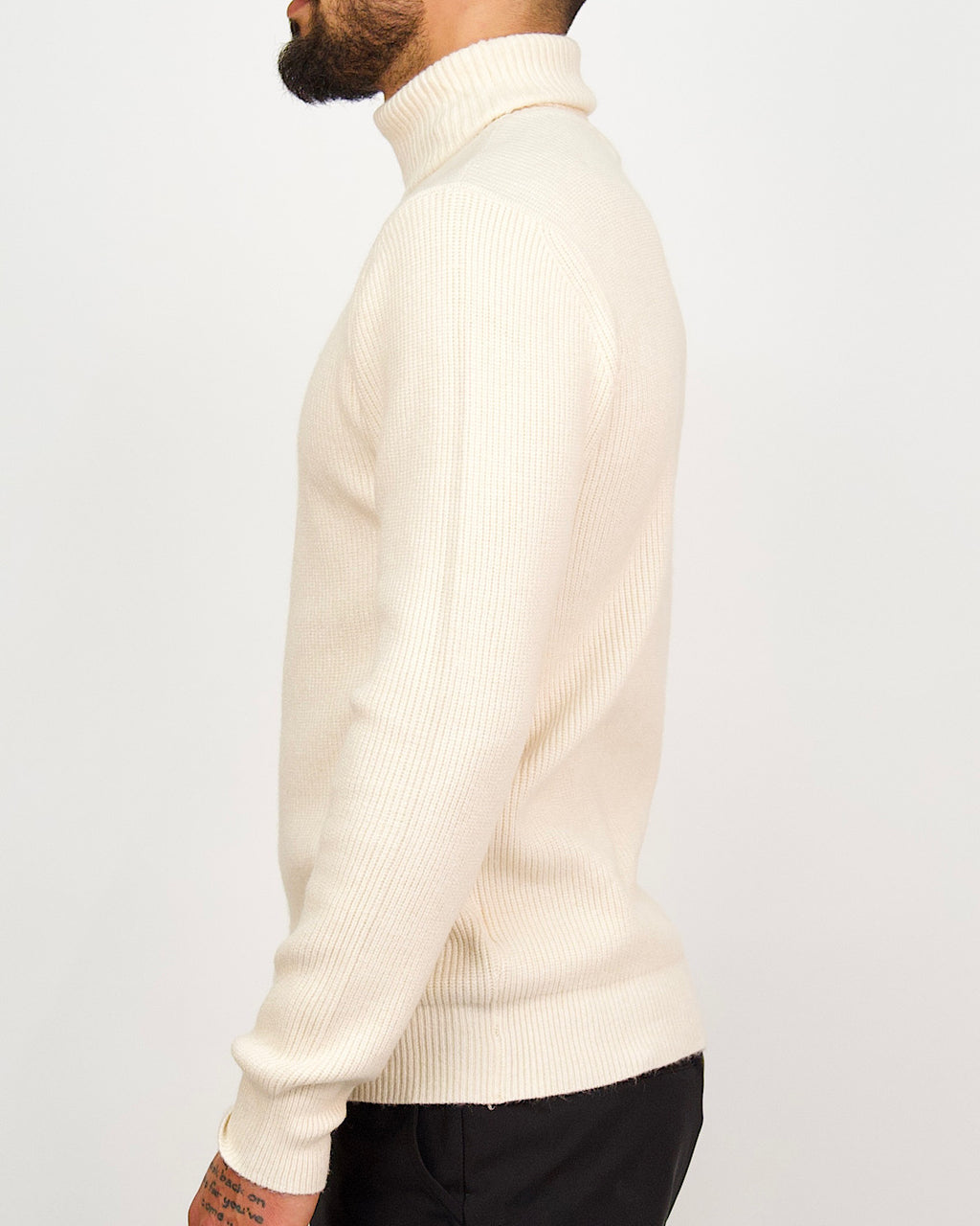 Knitted Roll Neck Sweater White