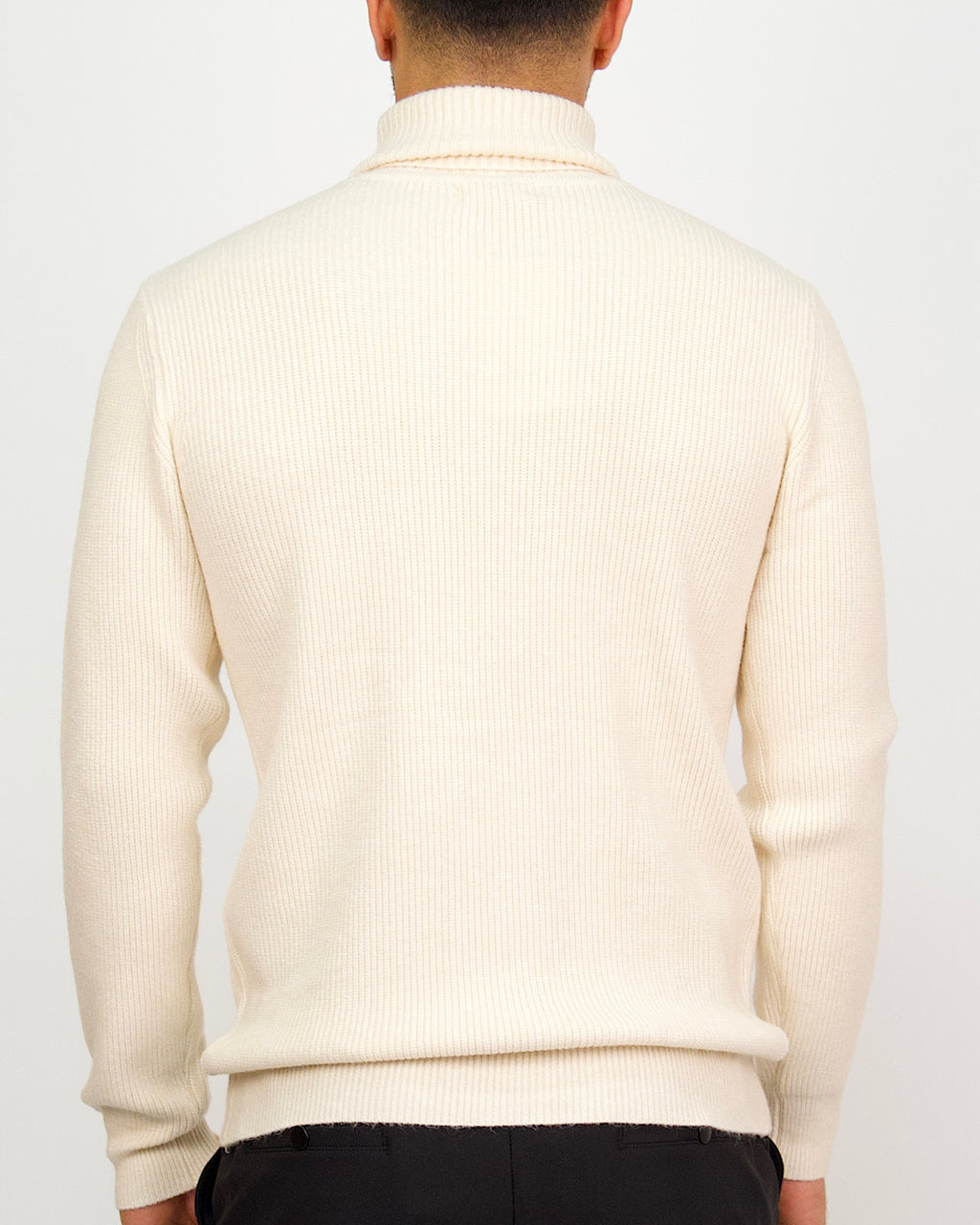 Knitted Roll Neck Sweater White