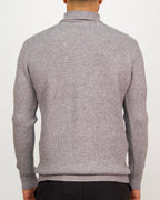 Knitted Roll Neck Sweater Grey