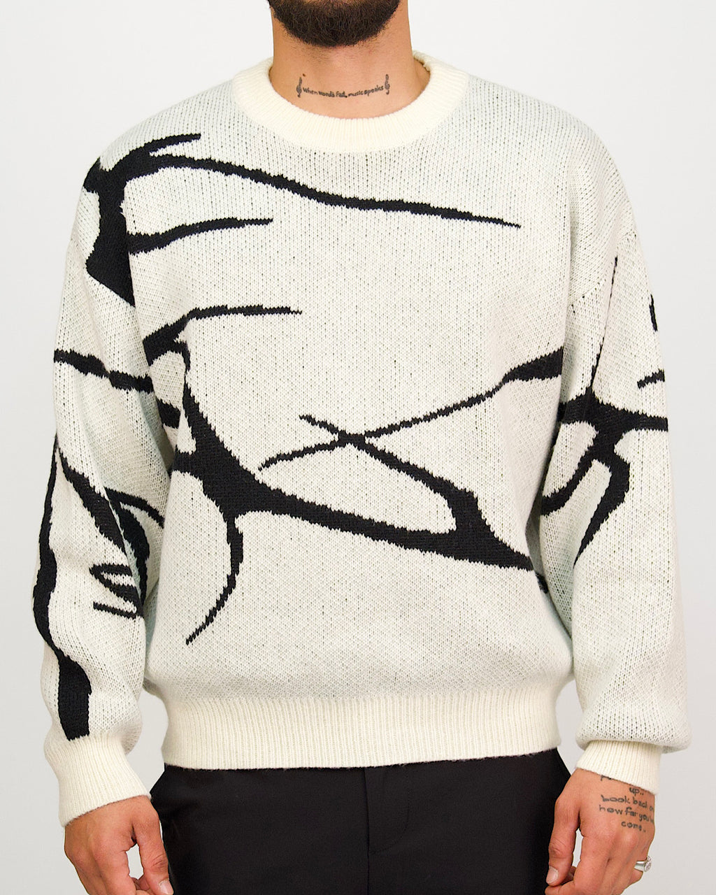 Oversized Contrast Pattern Jumper