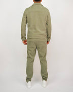 Green Corduroy Zip Jacket & Trousers Set