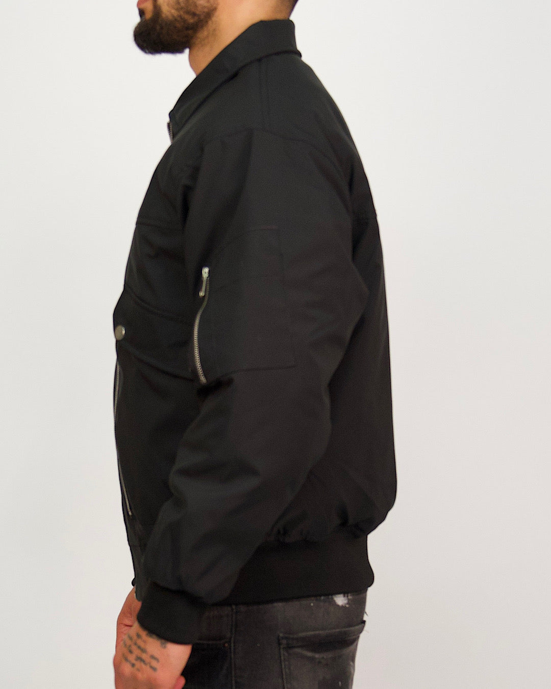 Multi-Zip Utility Bomber Jacket
