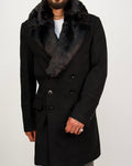 Double Breasted Overcoat with Removeable Fur Collar