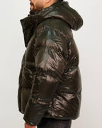 Green High Shine Puffer Jacket