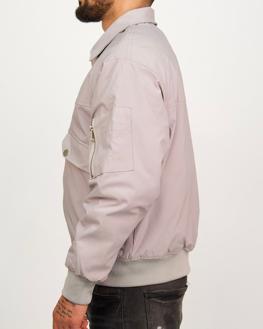 Multi-Zip Utility Bomber Jacket