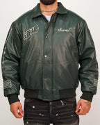 Atelier Patchwork Faux Leather Bomber Jacket