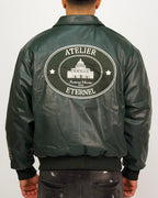 Atelier Patchwork Faux Leather Bomber Jacket