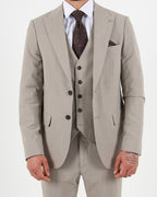 Milano Black Label Beige Three Piece Suit