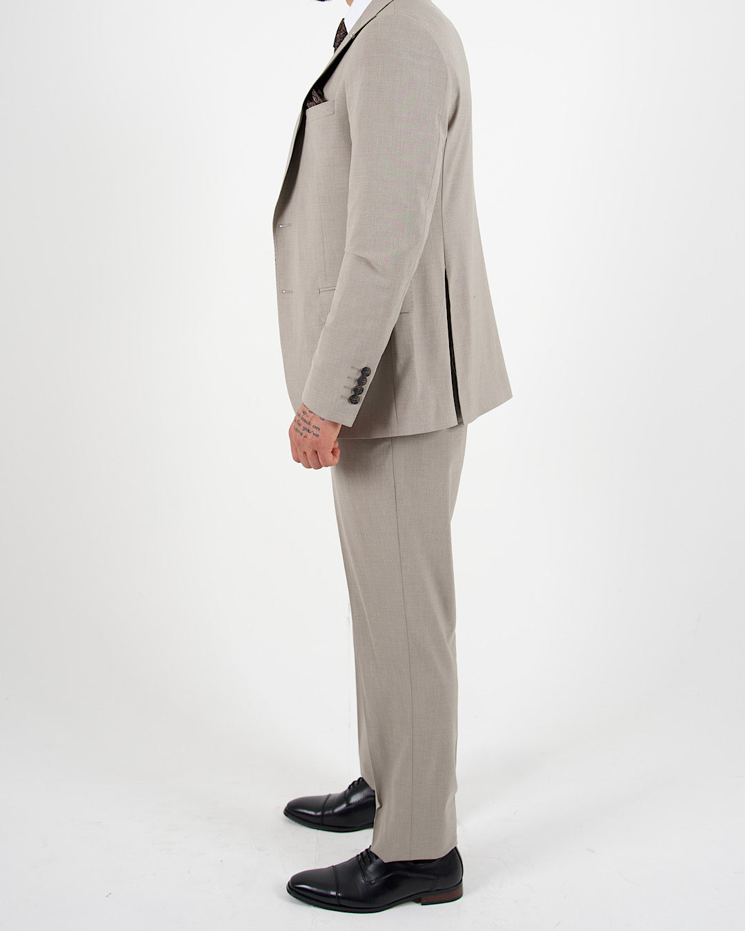 Milano Black Label Beige Three Piece Suit