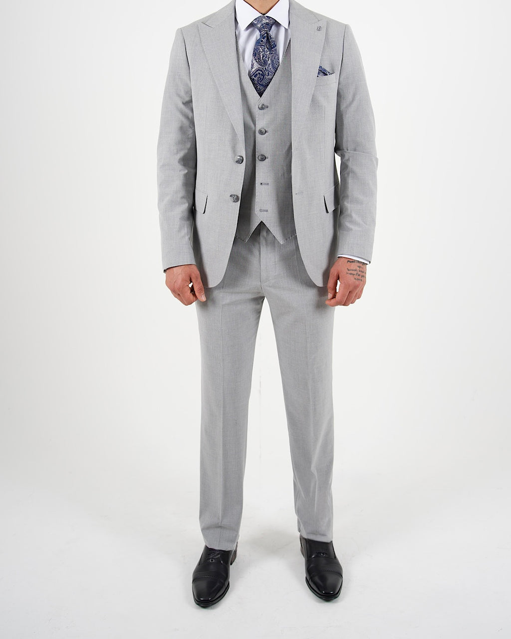 Milano Black Label Grey Three Piece Suit