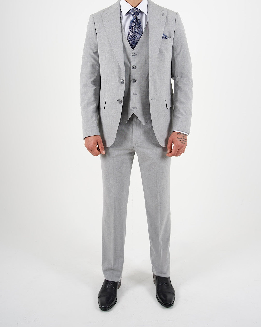 Milano Black Label Grey Three Piece Suit