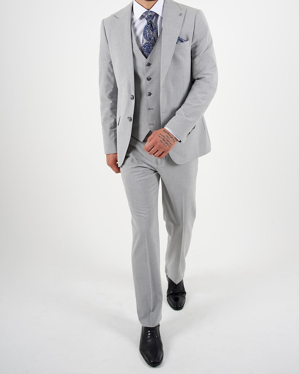 Milano Black Label Grey Three Piece Suit