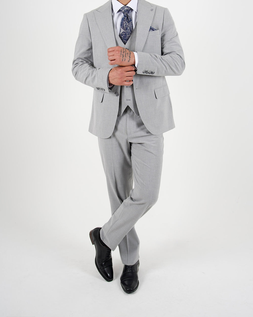 Milano Black Label Grey Three Piece Suit