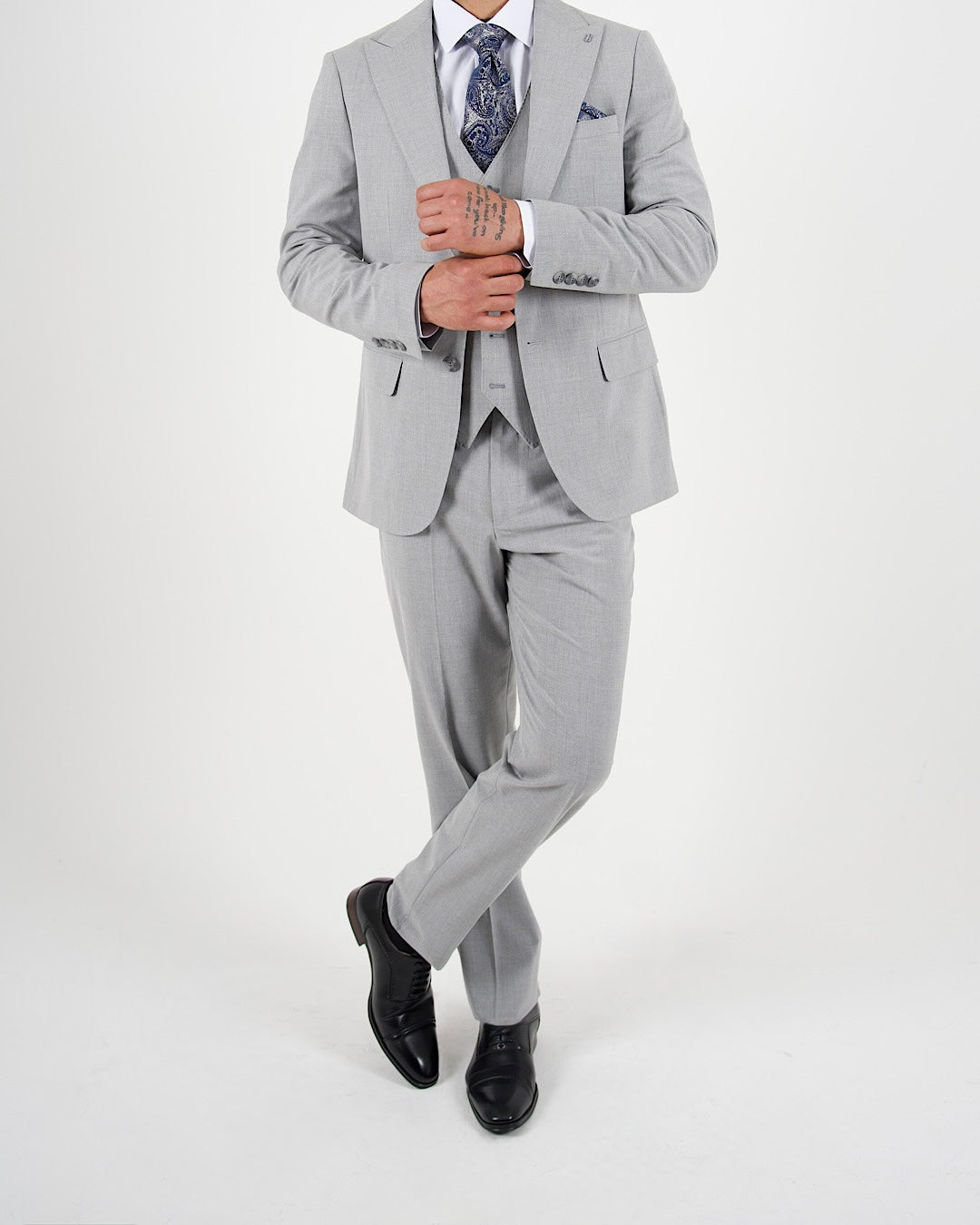 Milano Black Label Grey Three Piece Suit