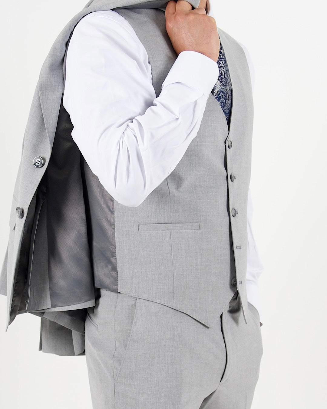 Milano Black Label Grey Three Piece Suit