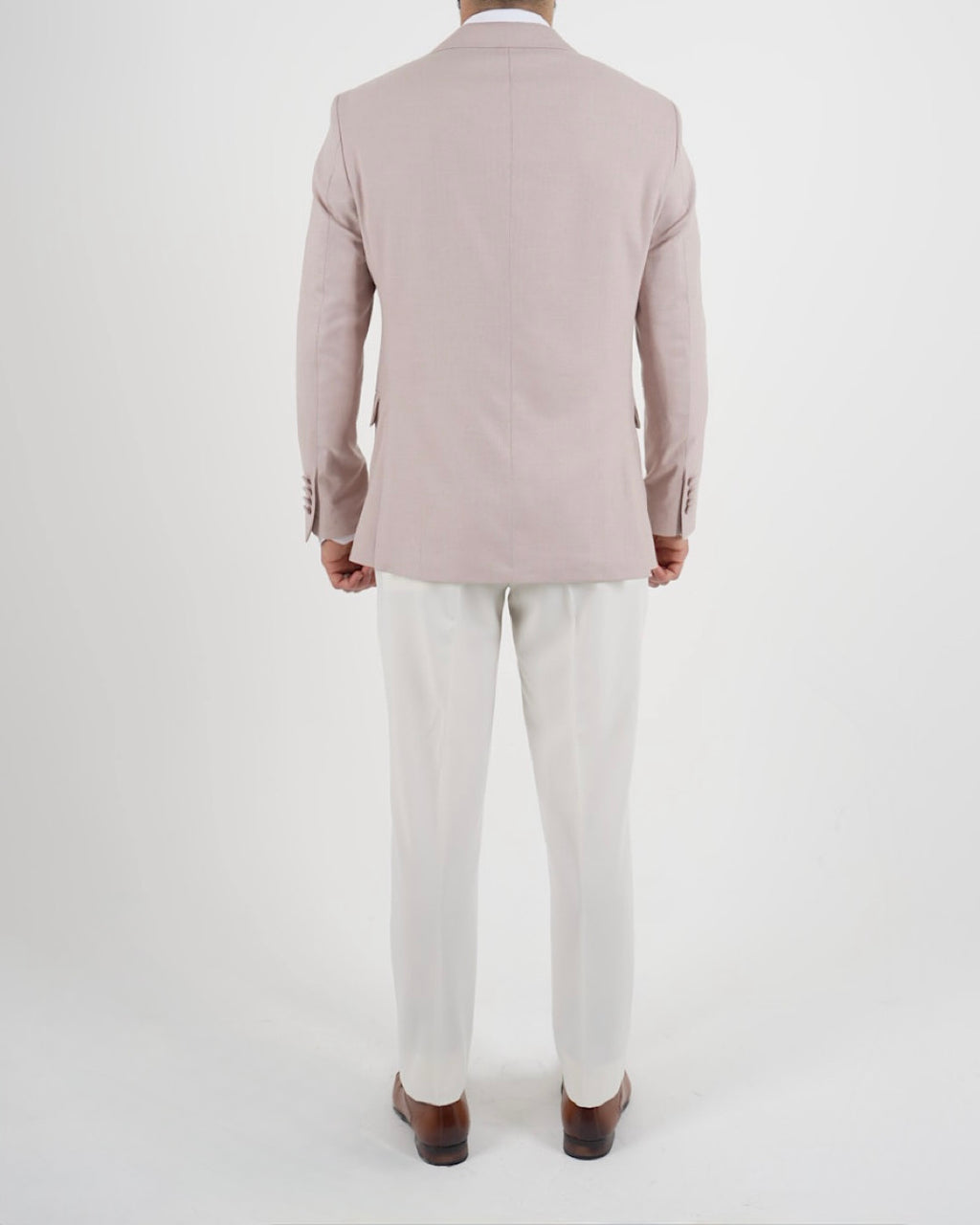 Milano Pink Blazer & White Trousers Two Piece Suit