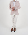Milano Pink Blazer & White Trousers Two Piece Suit