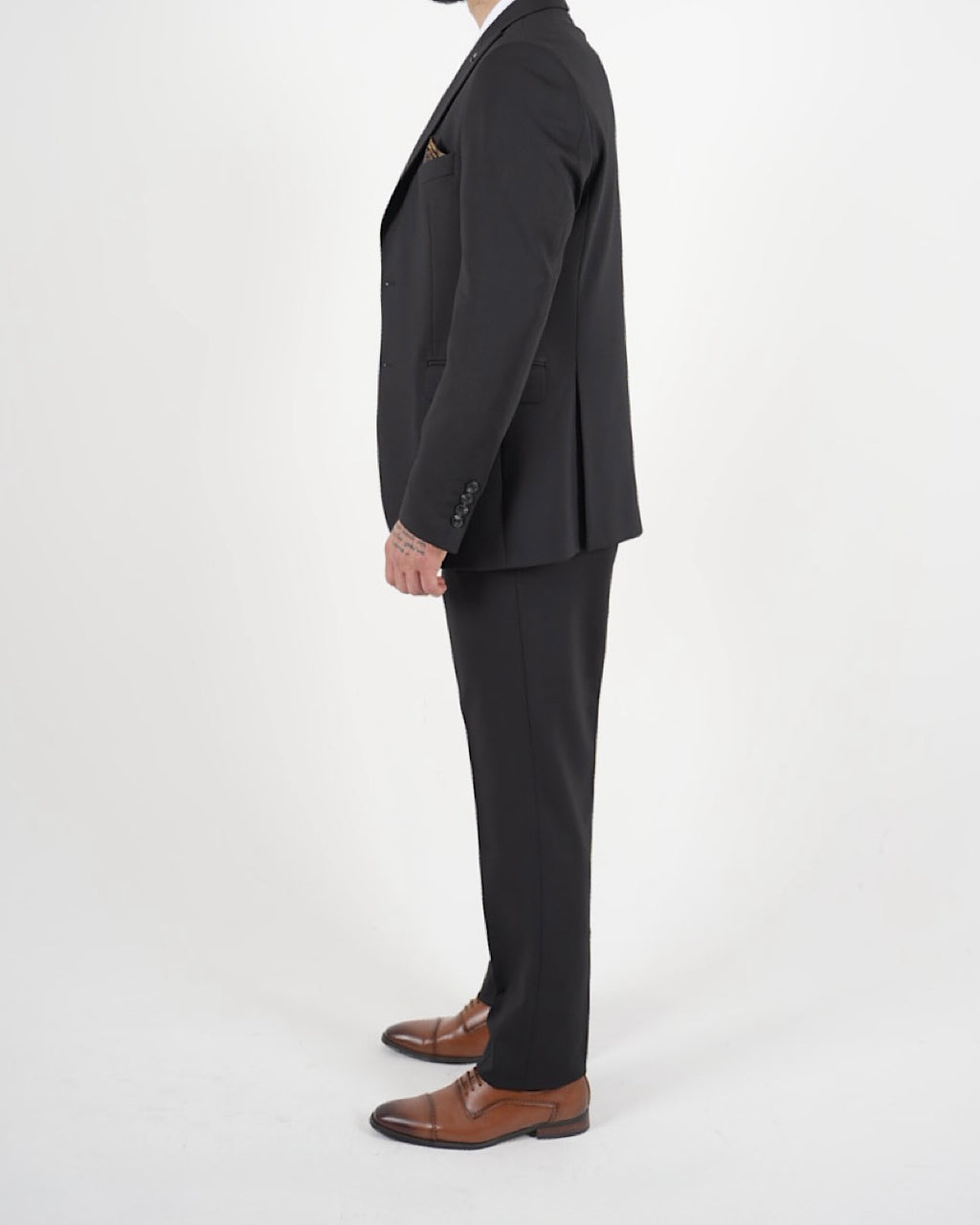 Milano Black Stretch Three Piece Suit