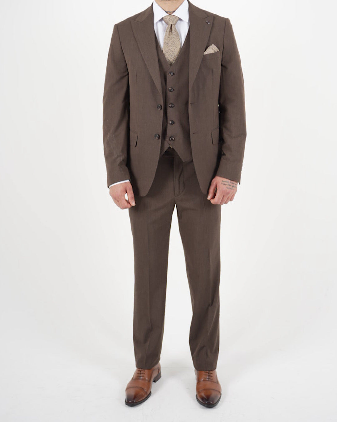 Milano Black Label Brown Three Piece Suit