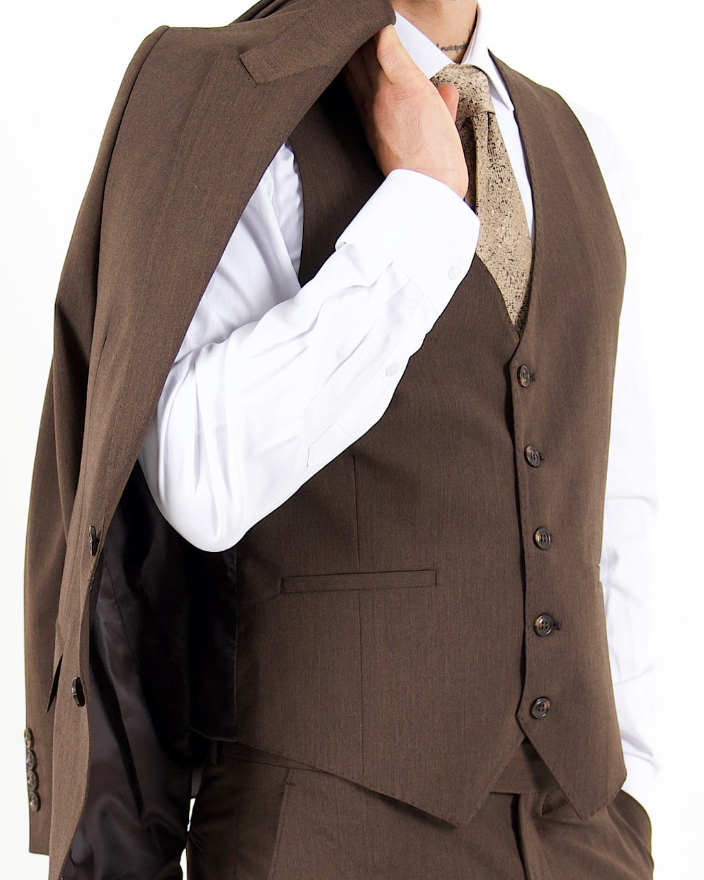 Milano Black Label Brown Three Piece Suit