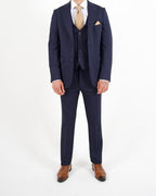 Milano Navy Stretch Three Piece Suit
