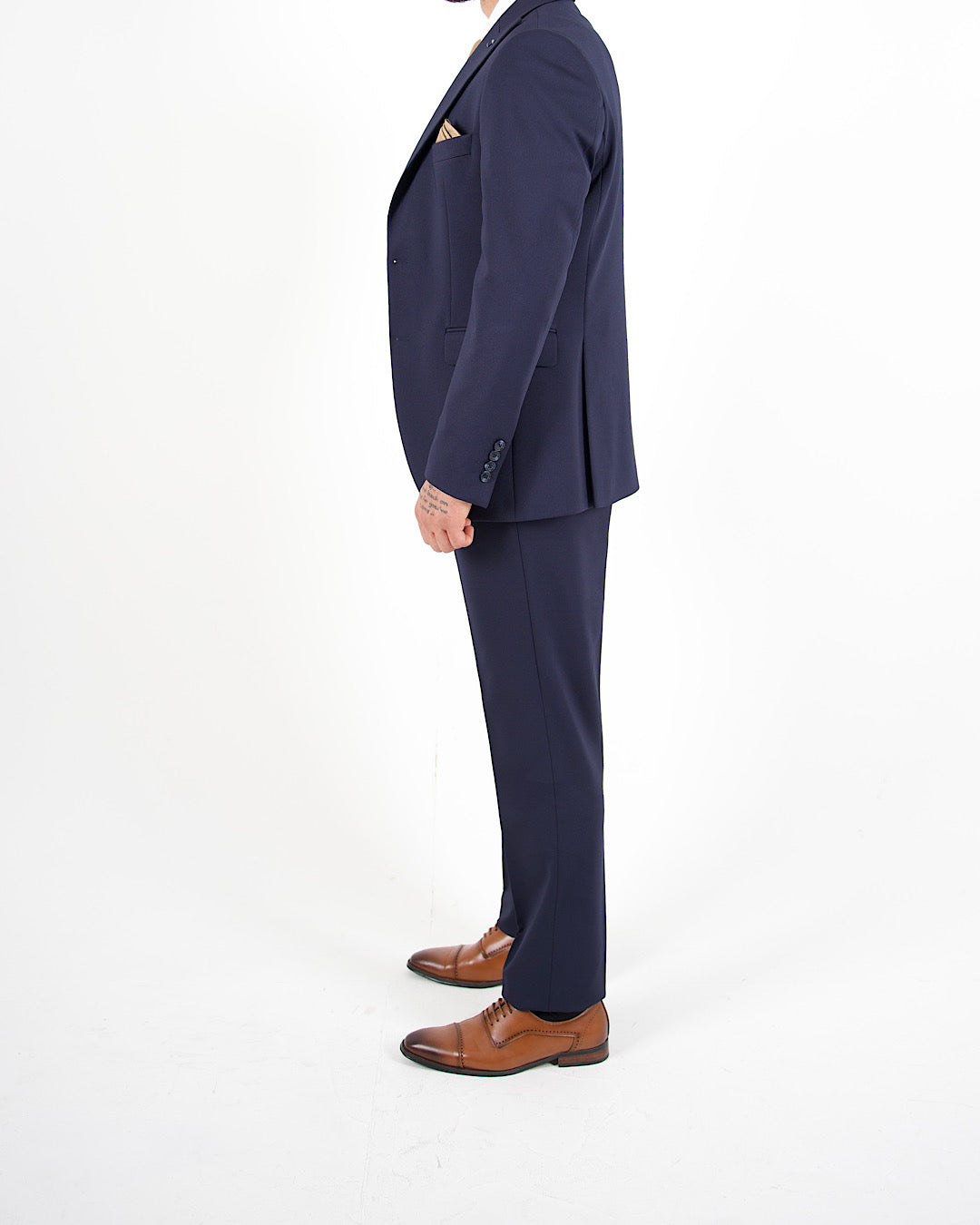 Milano Navy Stretch Three Piece Suit