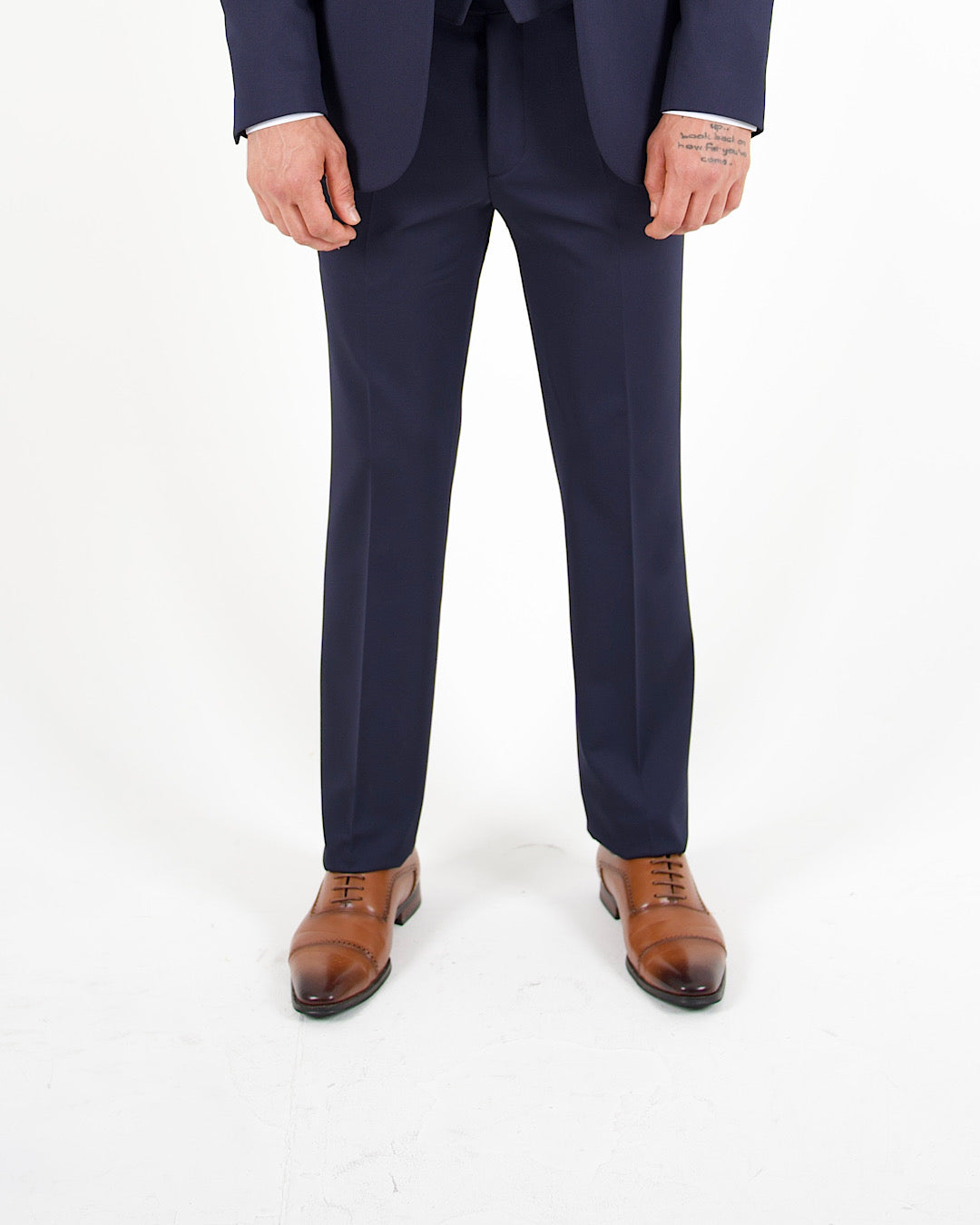 Milano Navy Stretch Three Piece Suit