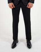 Black Tape Detail Tuxedo Suit Trousers