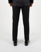 Black Tape Detail Tuxedo Suit Trousers