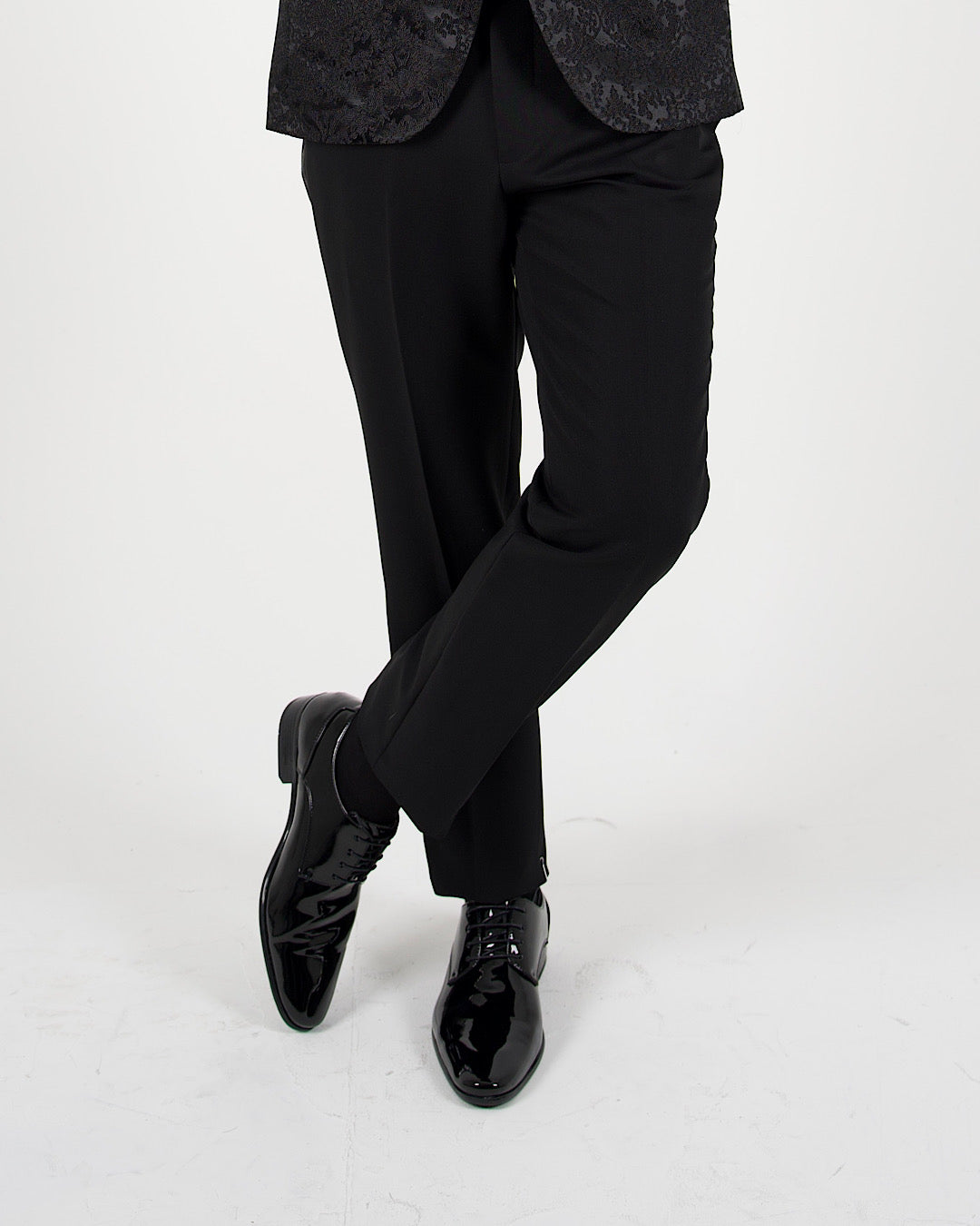 Black Tape Detail Tuxedo Suit Trousers