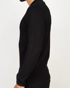 Minimal Zip-Collar Knit Polo