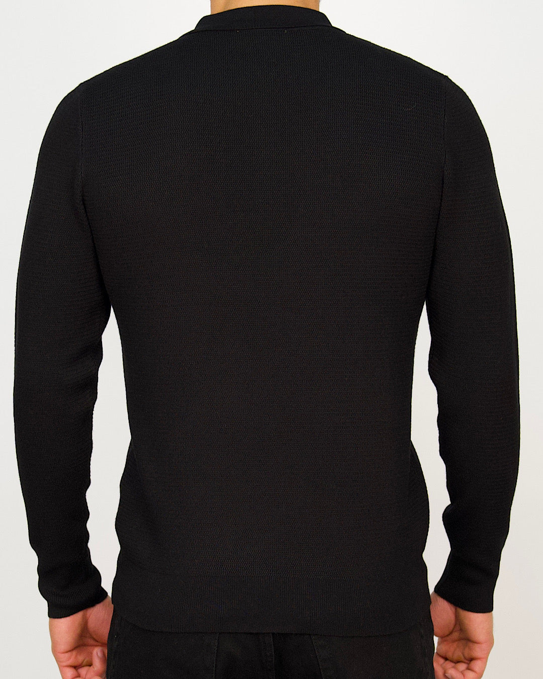 Minimal Zip-Collar Knit Polo